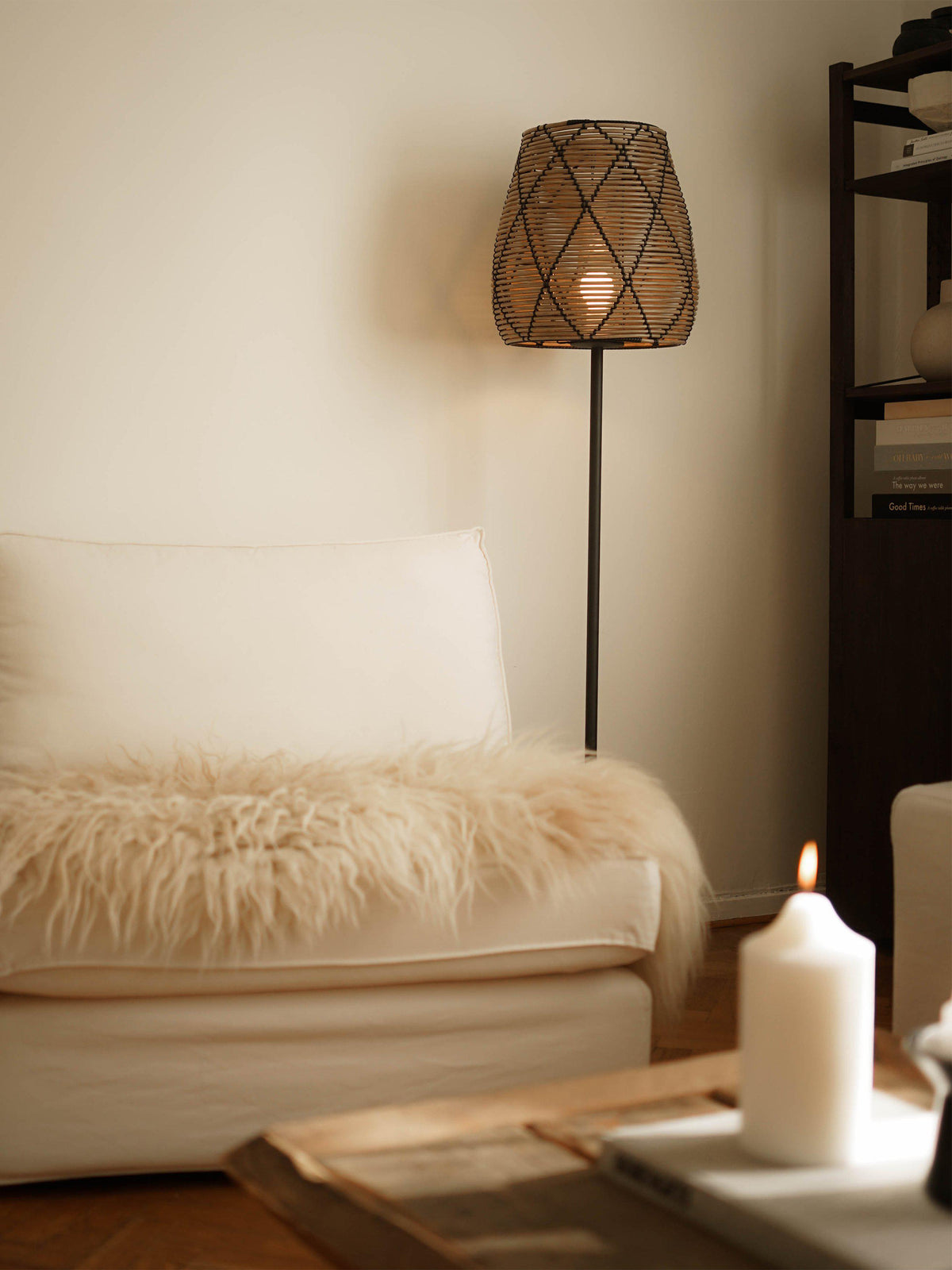 Anibe Lifestyle - Agnar - Golvlampa Outdoor med skärm Lollo Grå 154 cm