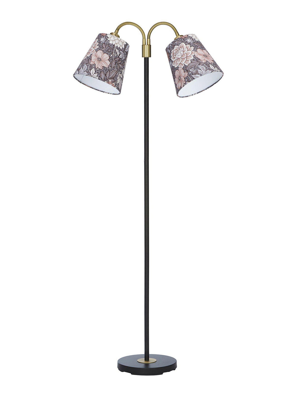 Anibe Lifestyle - Amy - Golvlampa Flex 2 Svart med Dahlia skärm 150cm