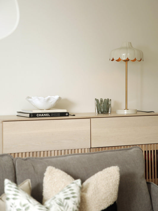 Anibe Lifestyle - Wells Bordslampa Beige/Guld IP20 50cm