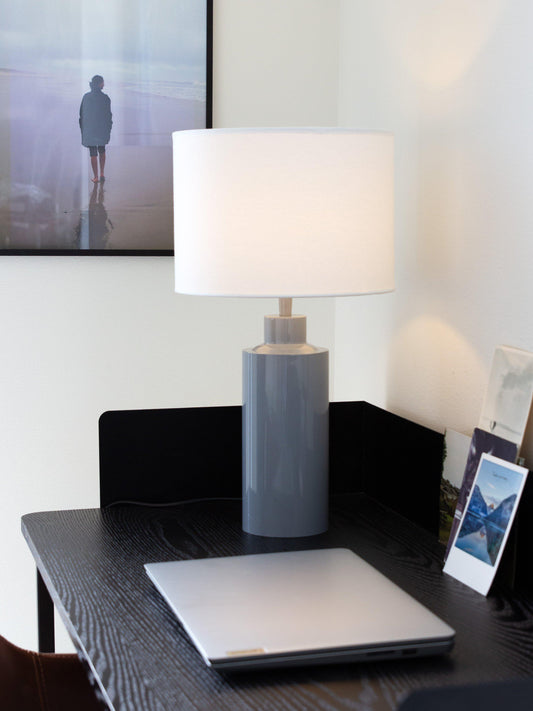 Anibe Lifestyle - Solo Bordslampa Blank Denim Vit Skärm IP20 46cm