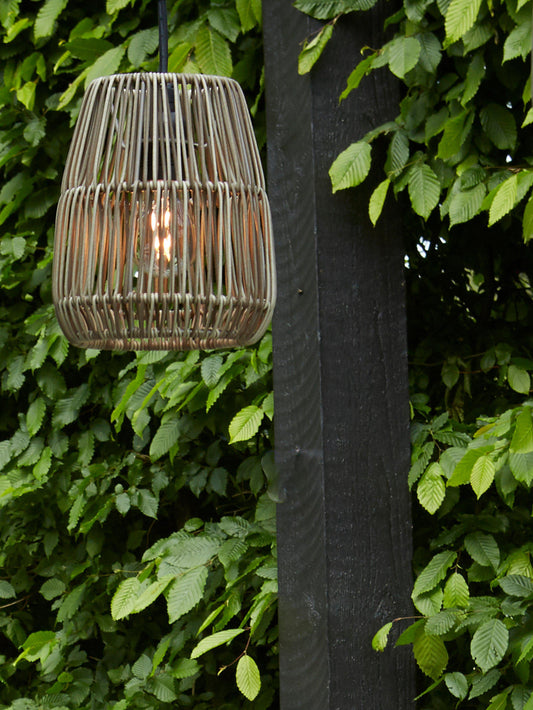 Anibe Lifestyle - Saigon - Taklampa Konstrotting Natur/Grå IP44 18cm
