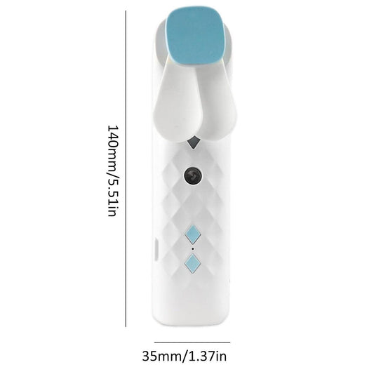 Anibe Lifestyle - Ansiktsfläkt - White Nano Mist med dimspray och USB-laddning