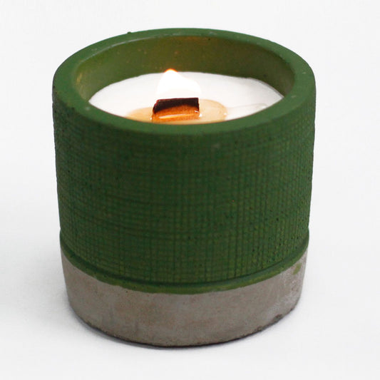 Anibe Lifestyle - Doftljus i betongkruka – Green – Sea Moss & Herbs