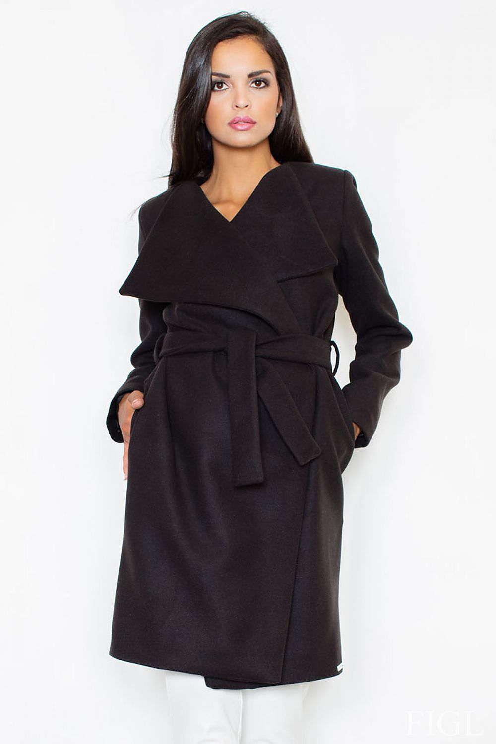 Anibe Lifestyle - Oversize höstkappa med slag och knytskärp