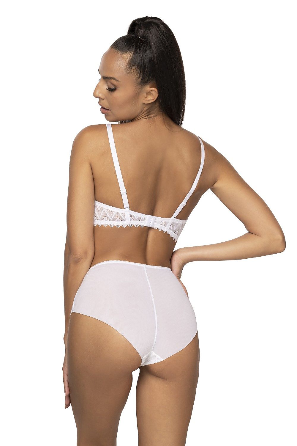 Anibe Lifestyle - Elif - High-waist trosor i spets med tyllbaksida
