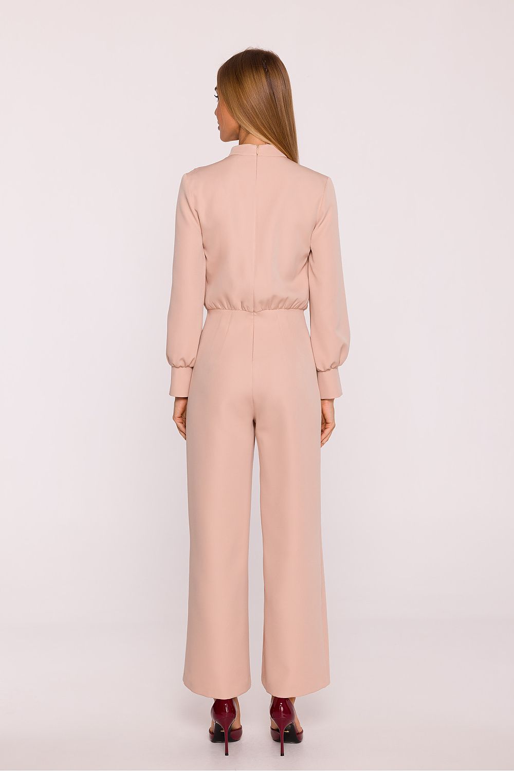 Anibe Lifestyle - Byxdress i matt polyestertyg med polokrage