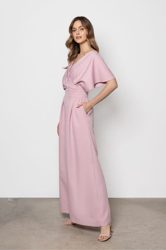Anibe Lifestyle - Byxdress i palazzostil med omlottringning