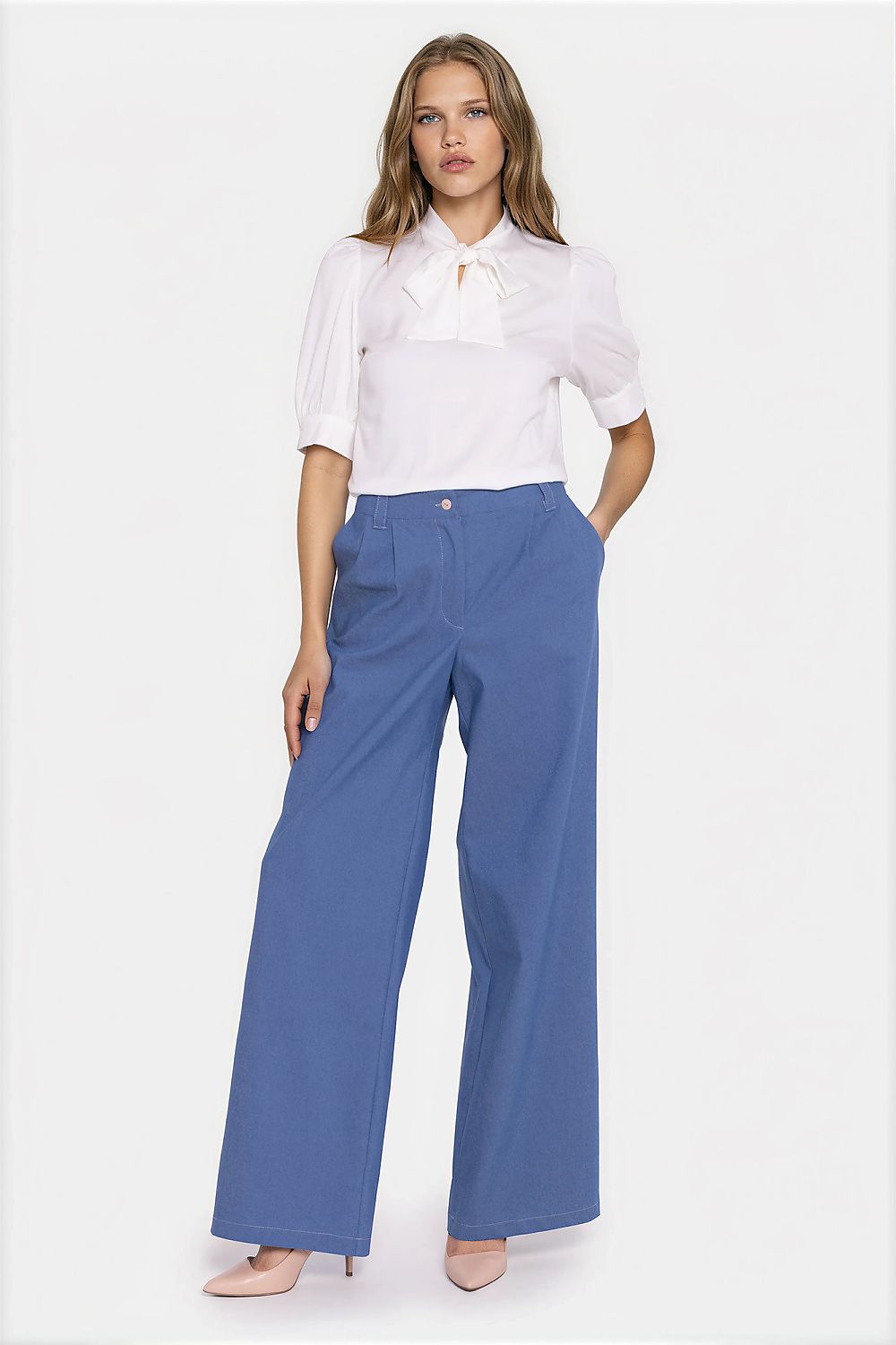 Anibe Lifestyle - Jeans med ledig passform och vida ben