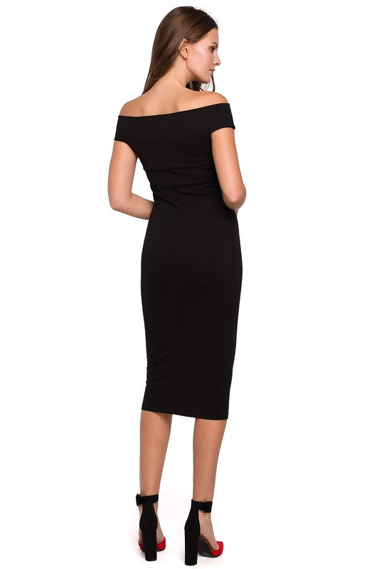 Anibe Lifestyle - Off shoulder-midiklänning i stretchig trikå