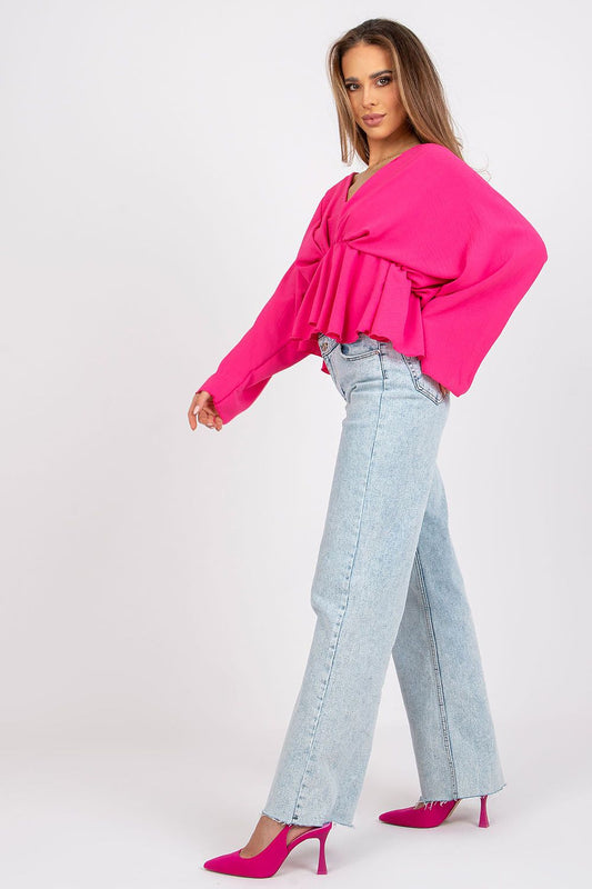 Anibe Lifestyle - Blus med ledig skärning och vida ärmar