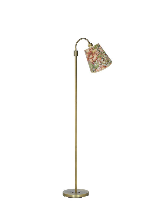 Anibe Lifestyle - Amy - Golvlampa Flex 1 Mässing med Cia Theo skärm 150cm