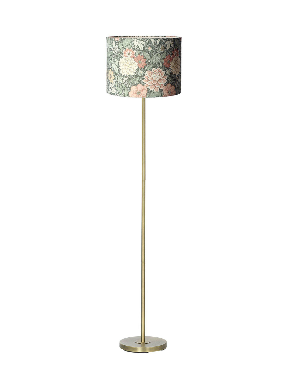 Anibe Lifestyle - Amy - Golvlampa Mässing med Sara Dahlia skärm Grön 130cm