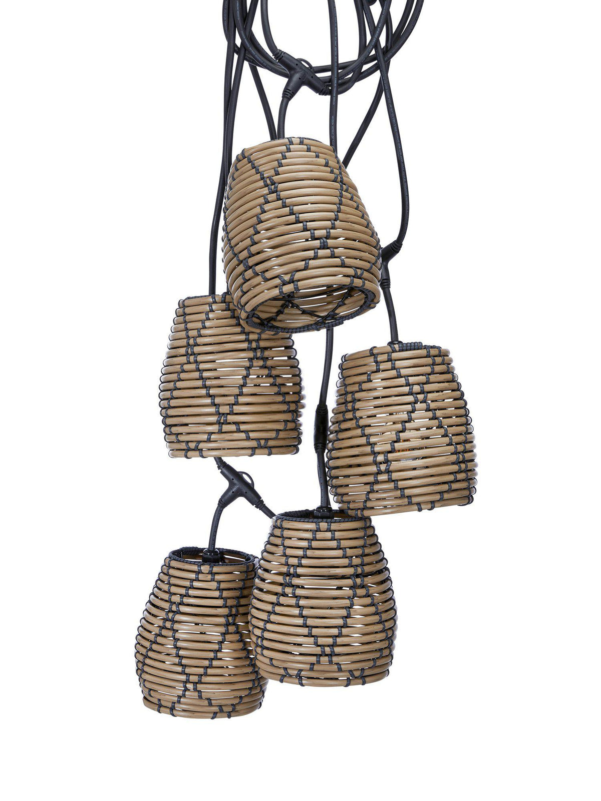 Anibe Lifestyle - Lollo - Flex Out Ljusslinga E27 Natur Svart IP44 6,5m