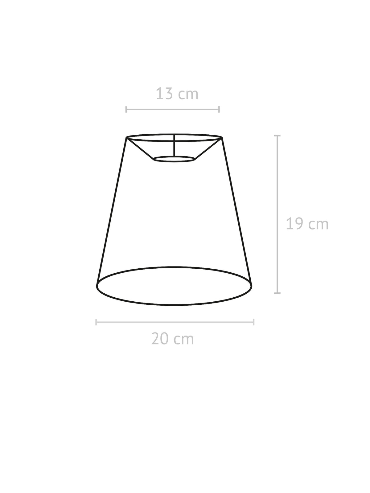 Anibe Lifestyle - Cia - Toppringsskärm Franza Grå 20cm