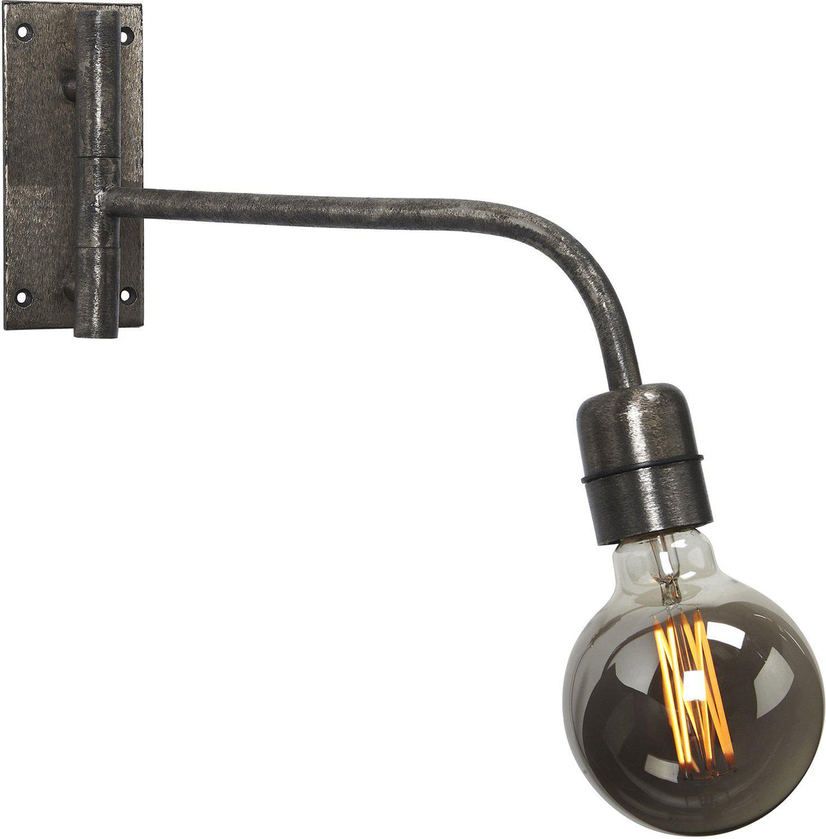 Anibe Lifestyle - Base Vägglampa Svängbar Beaten Silver IP20 34cm