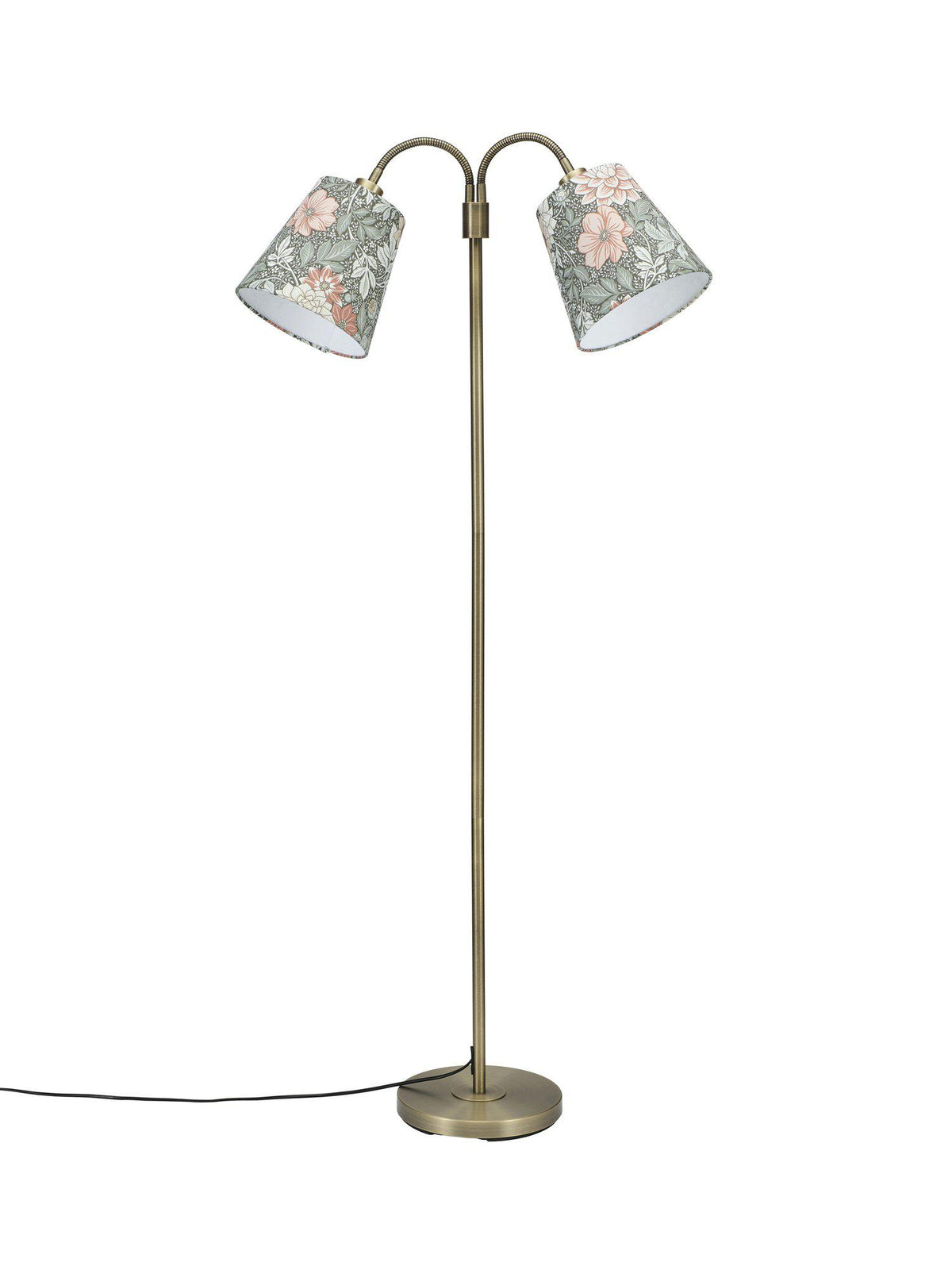 Anibe Lifestyle - Amy - Golvlampa Flex 2 Mässing med Dahlia skärm 150cm