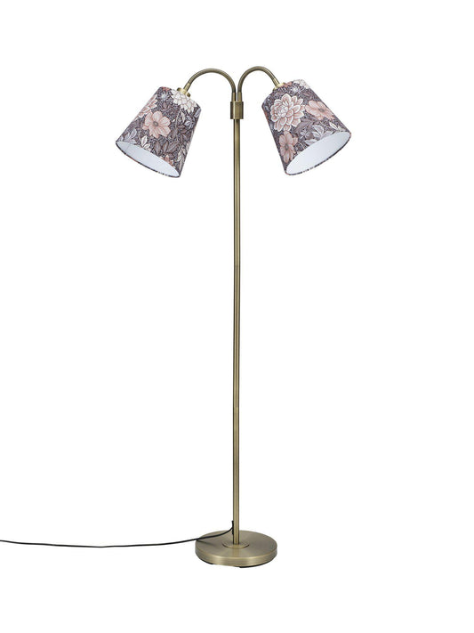 Anibe Lifestyle - Amy - Golvlampa Flex 2 Mässing med Dahlia skärm 150cm