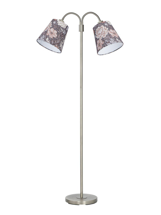 Anibe Lifestyle - Amy - Golvlampa Flex 2 Krom med Dahlia skärm 150cm