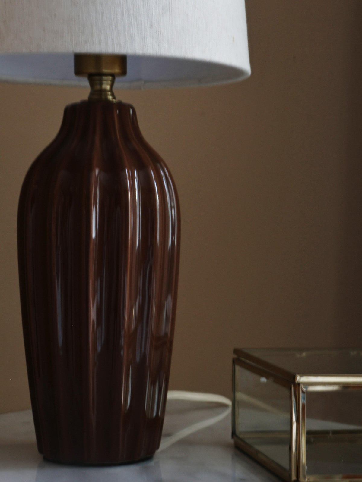 Anibe Lifestyle - Lyon Bordslampa Brun IP20 39cm