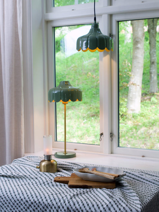 Anibe Lifestyle - Wells Tak/Fönsterlampa Mossa/Guld IP20 24cm