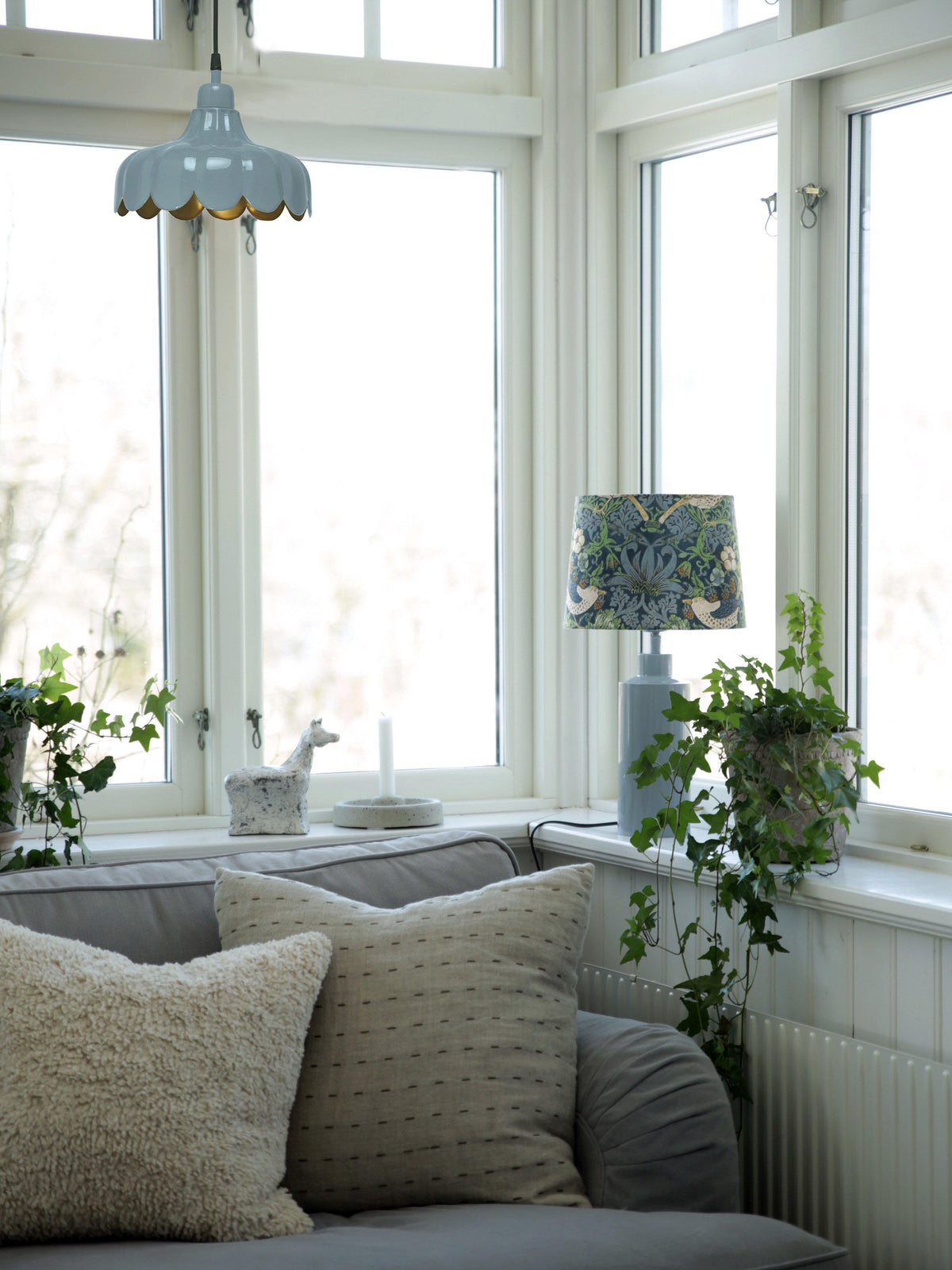 Anibe Lifestyle - Wells Tak/Fönsterlampa Denim/Guld IP20 24cm