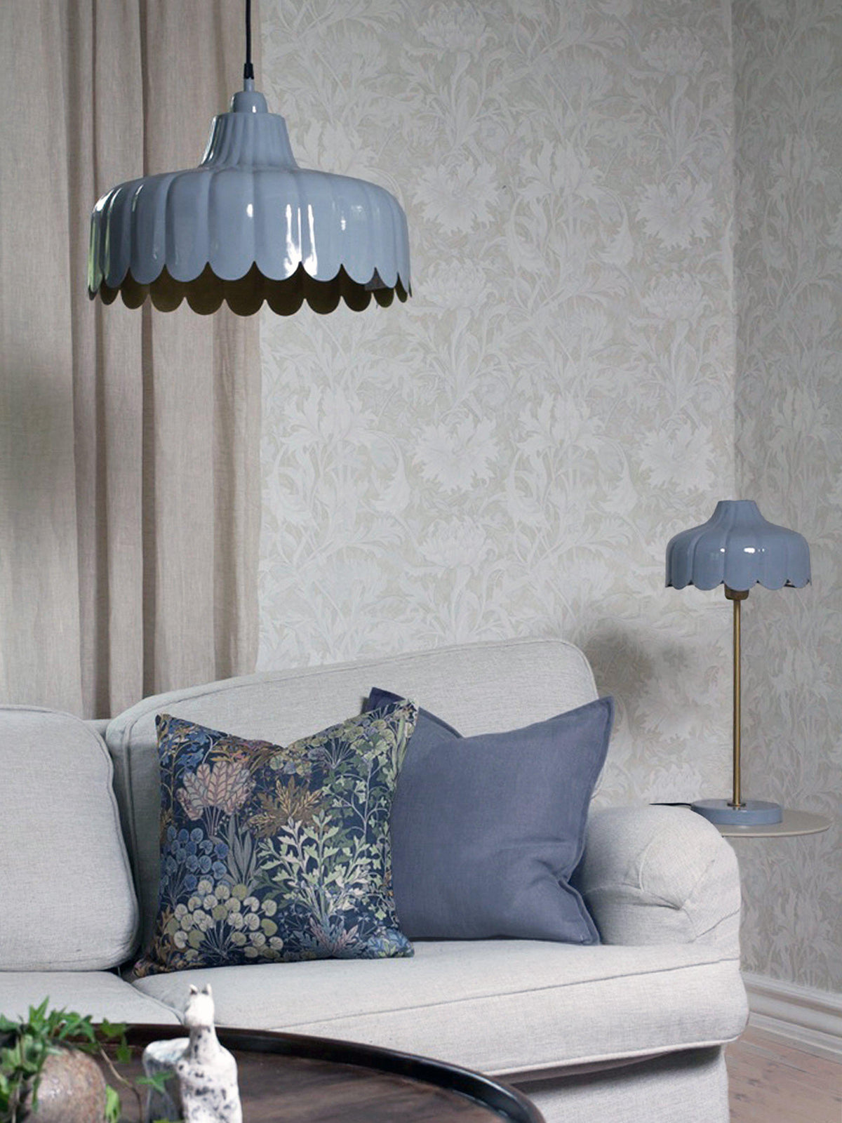 Anibe Lifestyle - Wells Bordslampa Denim/Guld IP20 50cm