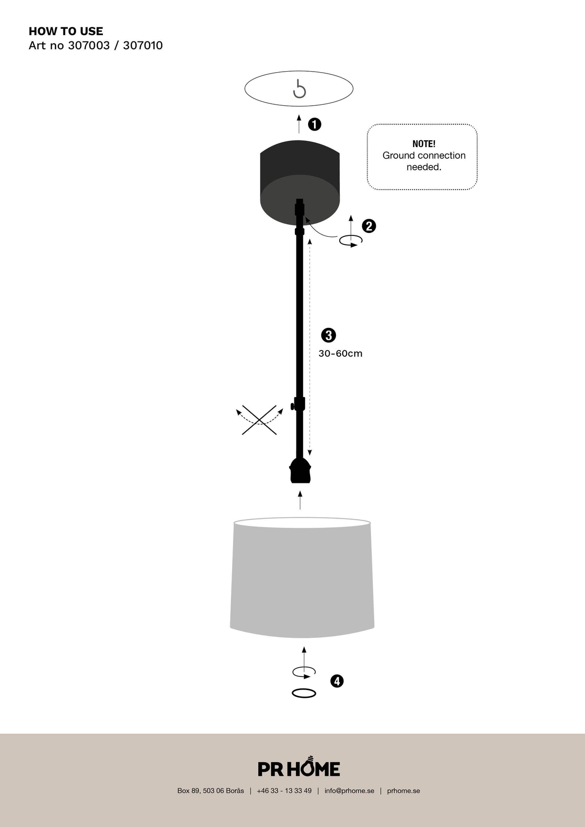 Anibe Lifestyle - Bacup - Takkopp Svart 60cm