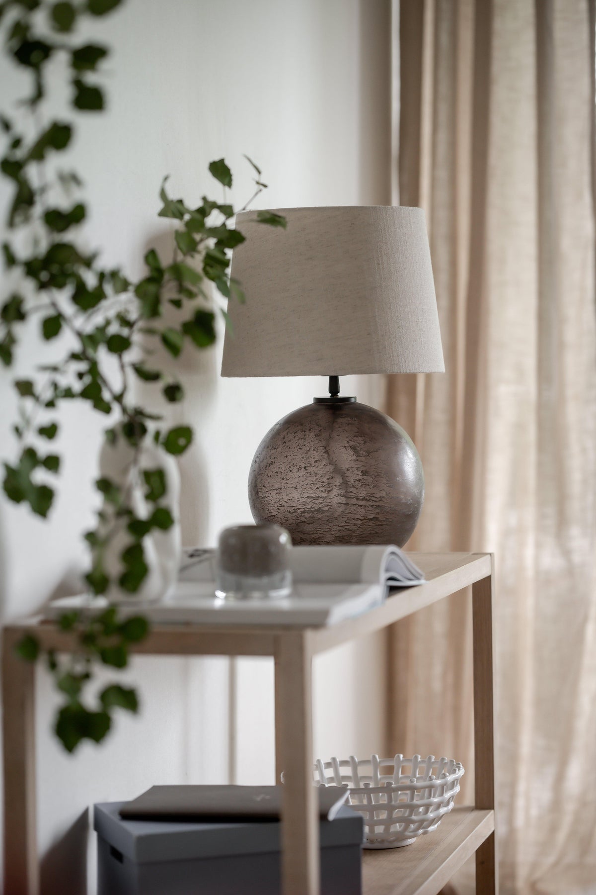 Anibe Lifestyle - Jonna Lampfot Brun Vintage IP20 28cm