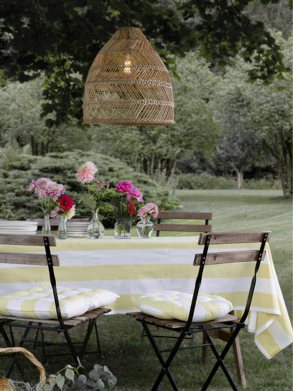 Anibe Lifestyle - Maja - Taklampa Tvinnad Naturrotting IP44 53cm