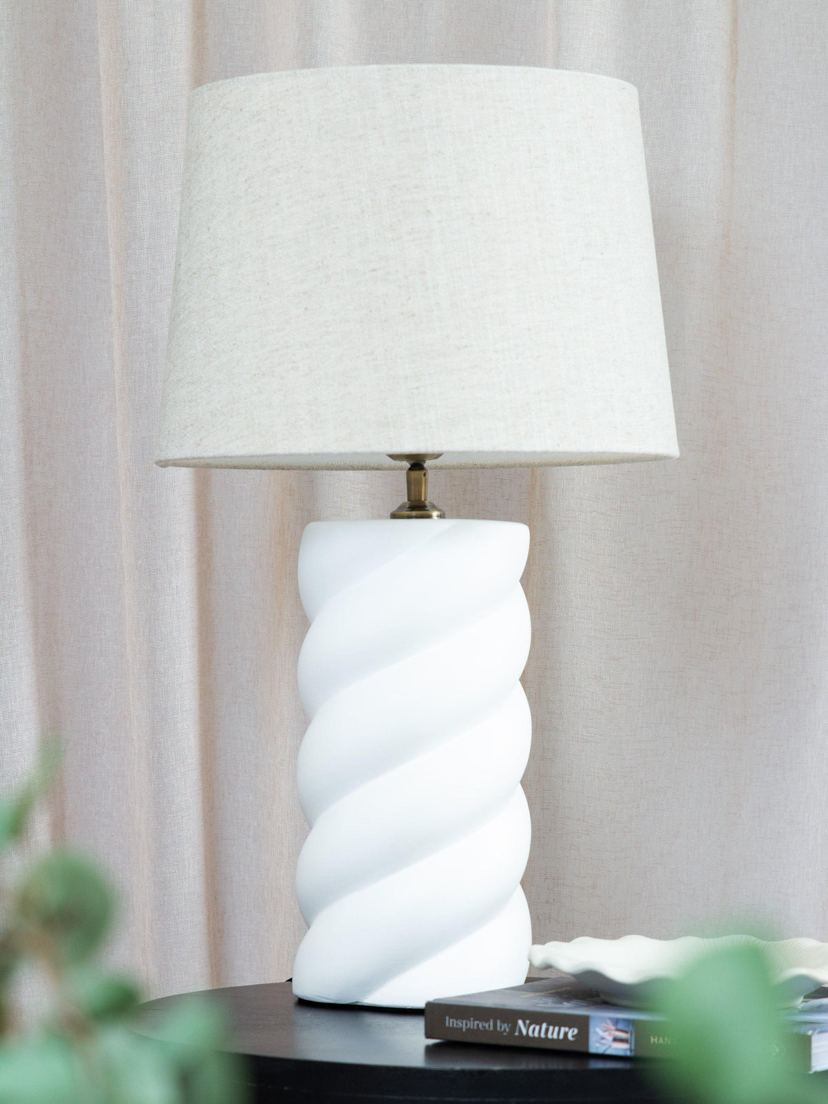 Anibe Lifestyle - Spin Bordslampa Keramik Brun Sofia Florenzo IP20 65cm