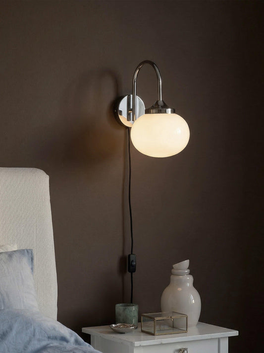 Anibe Lifestyle - Elsy Vägglampa Vit/Krom IP20 26cm