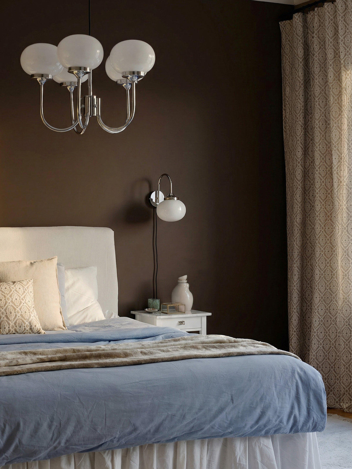 Anibe Lifestyle - Elsy Vägglampa Vit/Krom IP20 26cm