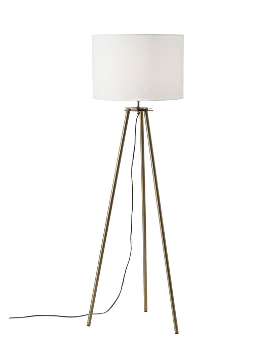 Anibe Lifestyle - Base - Golvlampa Tripod Antikmässing Ljusbeige IP20 123cm