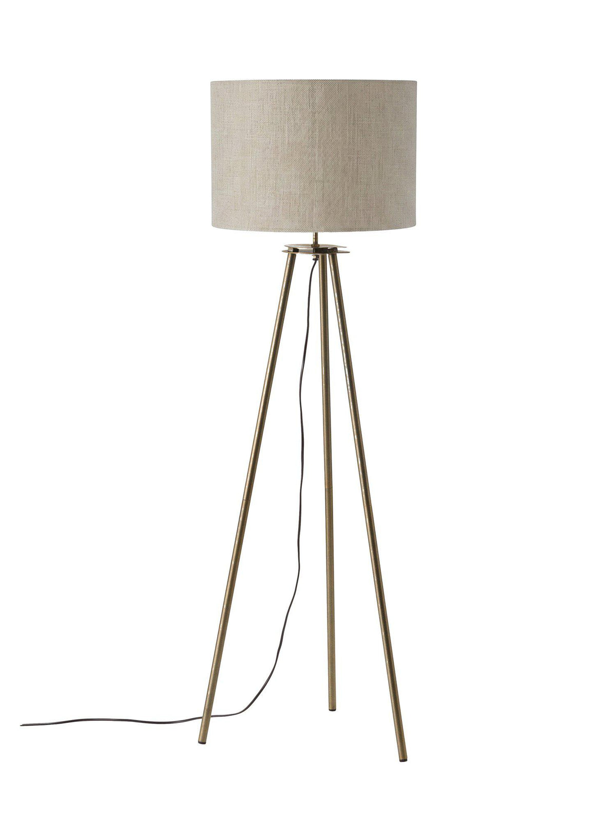 Anibe Lifestyle - Base Golvlampa Tripod Antikmässing Beige IP20 123cm