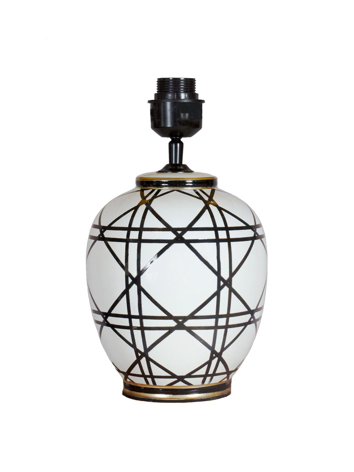 Anibe Lifestyle - New York Lampfot Svartvit 32cm