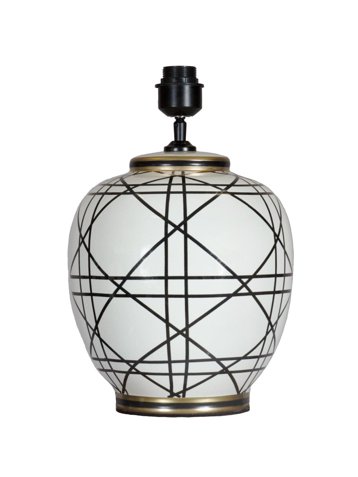 Anibe Lifestyle - New York Lampfot Svartvit 39cm