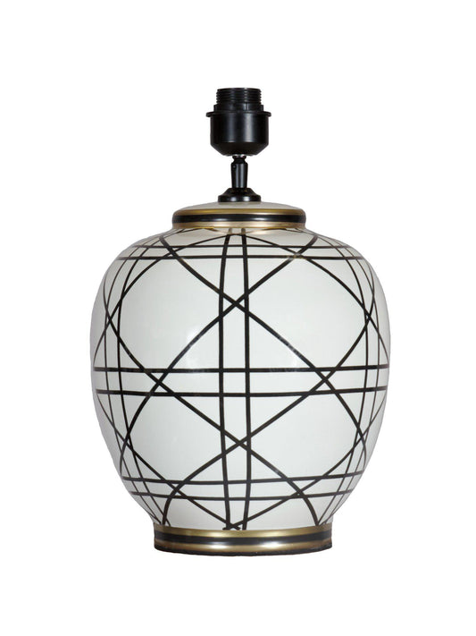 Anibe Lifestyle - New York Lampfot Svartvit 39cm
