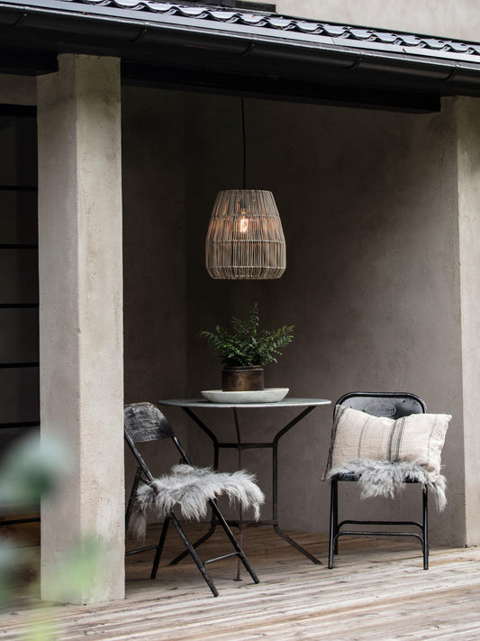 Anibe Lifestyle - Saigon - Taklampa Konstrotting Natur/Grå IP44 28cm