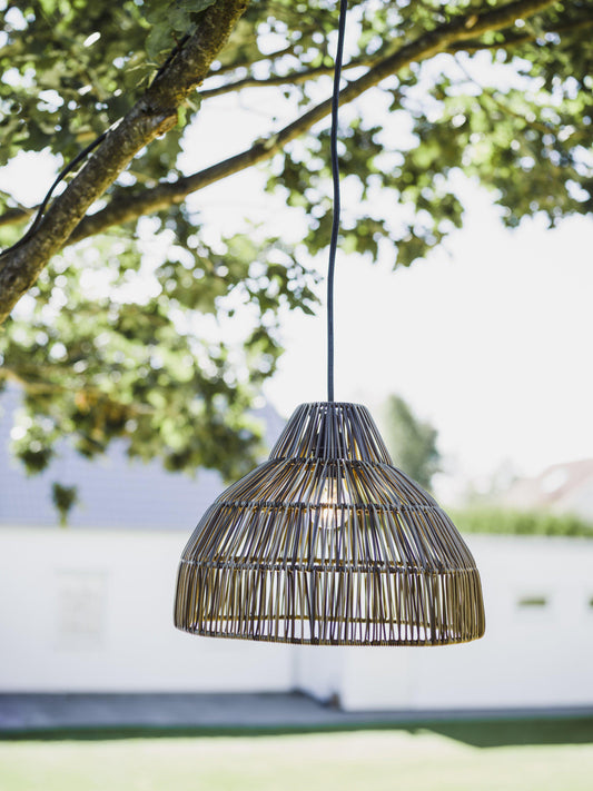 Anibe Lifestyle - Bao - Utomhuslampskärm Konstrotting Grå 40cm