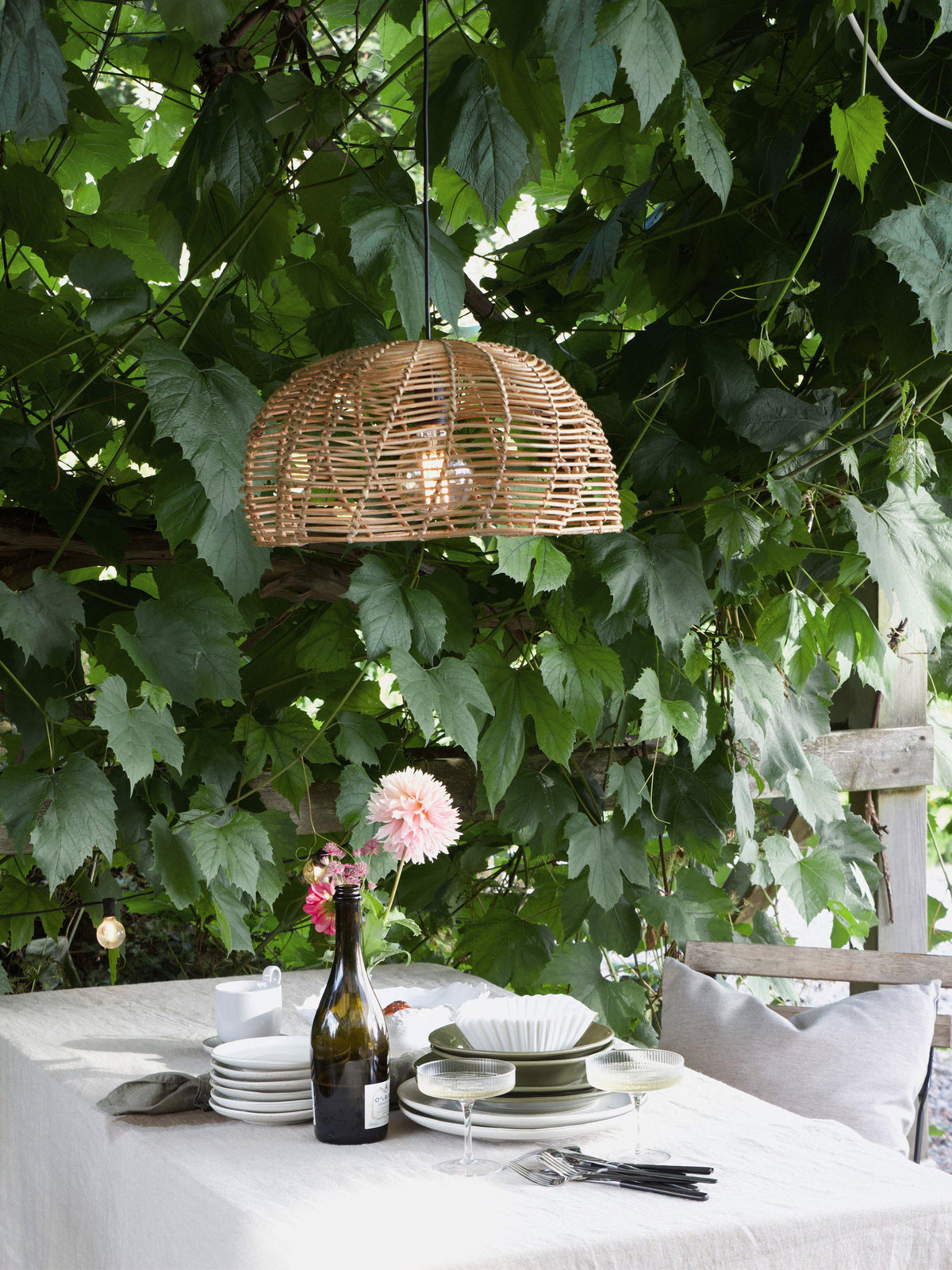 Anibe Lifestyle - Mayla - Taklampa Utomhus Natur 43cm