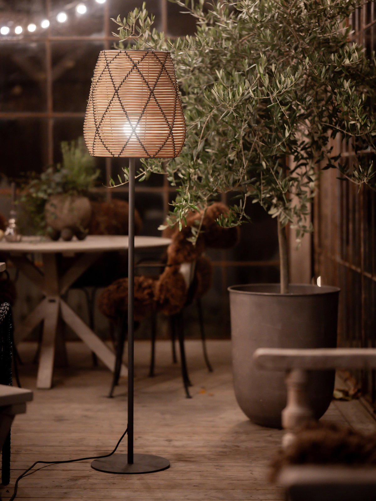 Anibe Lifestyle - Lollo - Lampskärm Natur/Svart 38cm