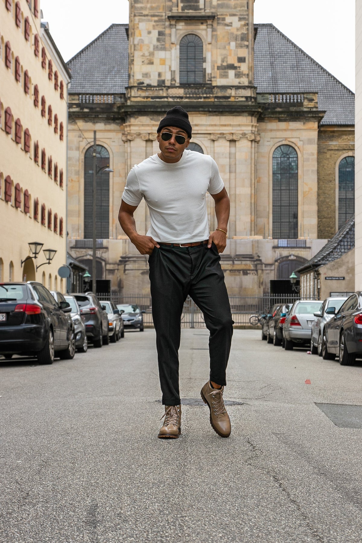 Anibe Lifestyle - Desert Boot i crémefärgat Oxfordläder