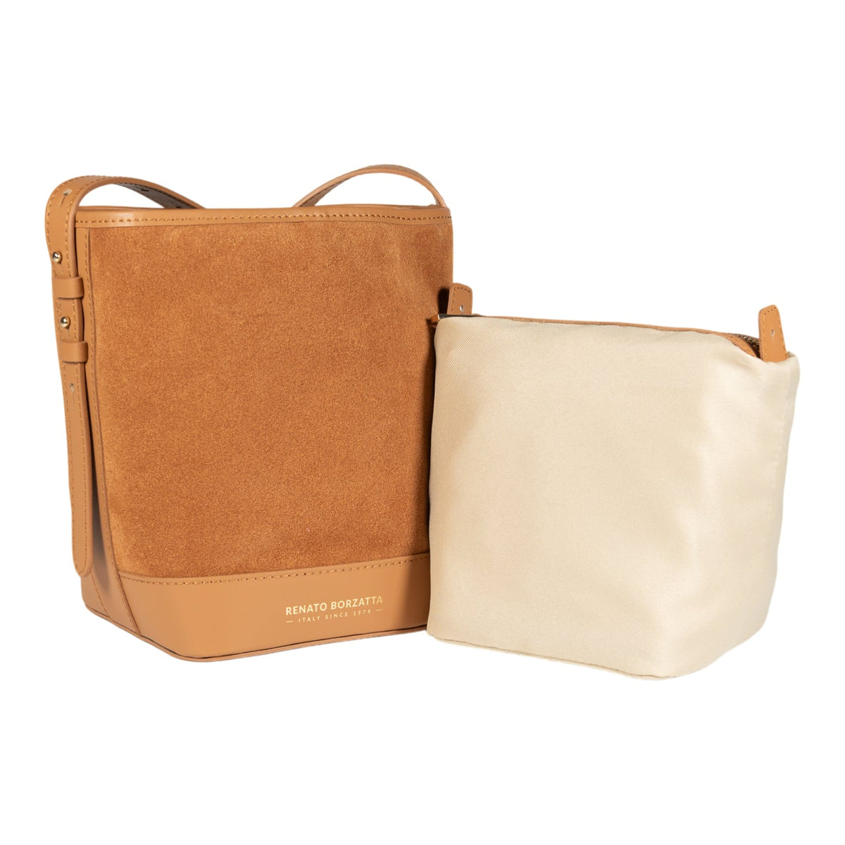 Anibe Lifestyle - BRENDA – Bucket bag för dam i äkta italienskt läder