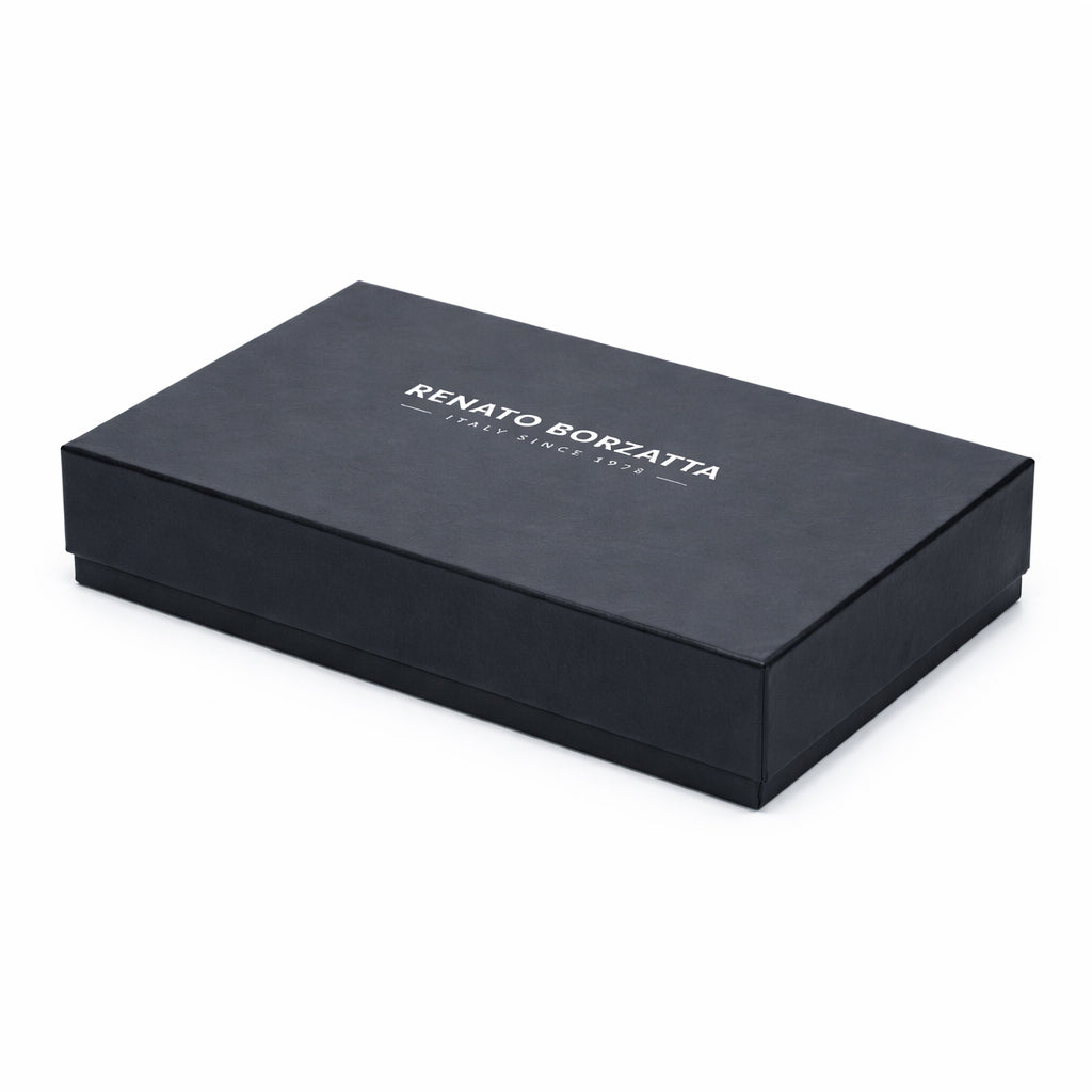 Anibe Lifestyle - Plånbok med dragkedja i äkta italienskt läder