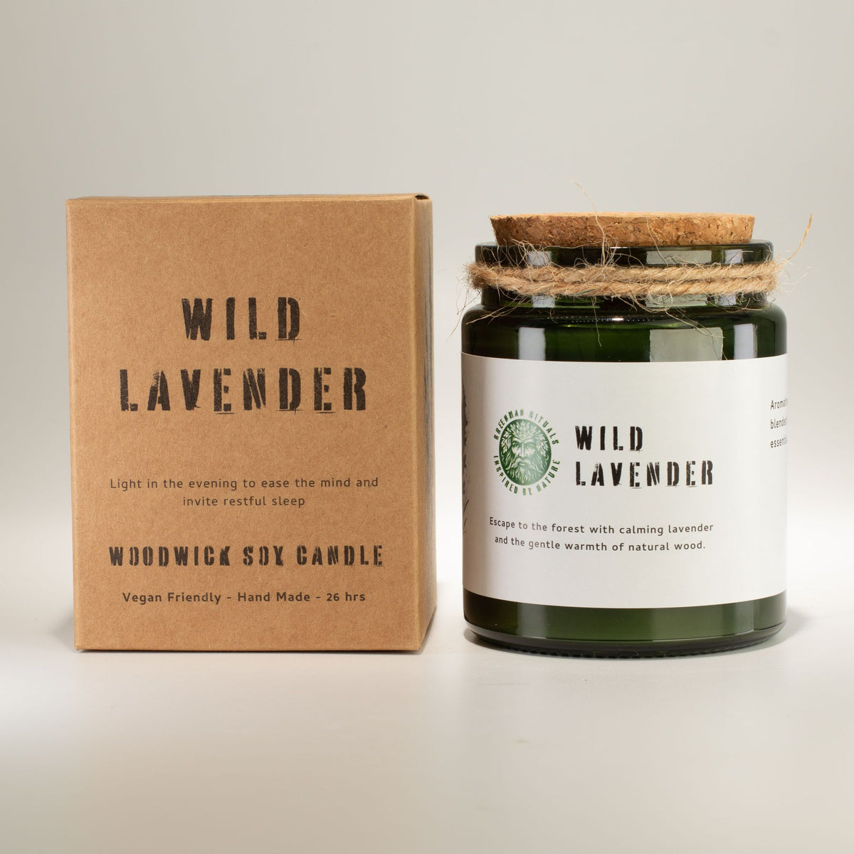 Anibe Lifestyle - Greenman Woodwick Sojavaxljus - Wild Lavender