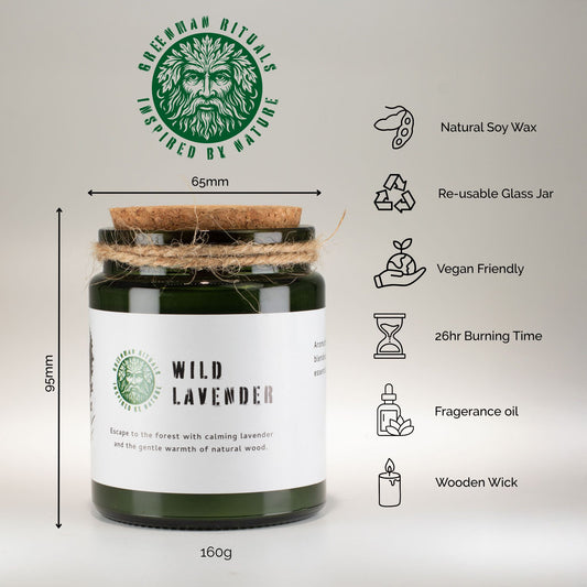 Anibe Lifestyle - Greenman Woodwick Sojavaxljus - Wolf's Moon