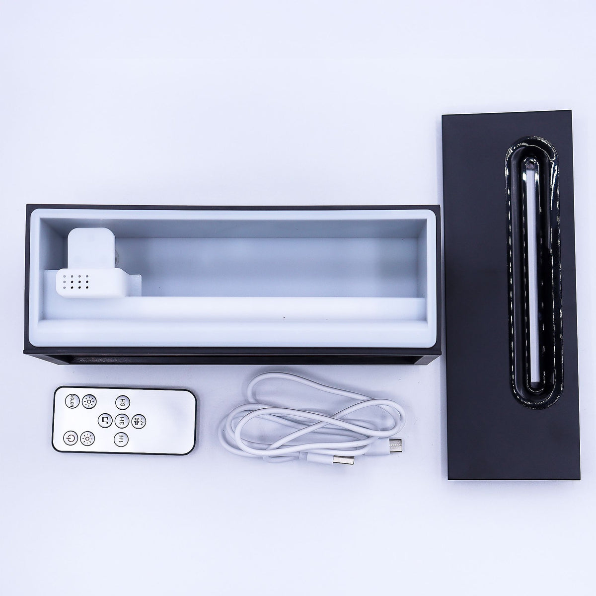 Anibe Lifestyle - Aromadiffusor - Svart med flameffekt, fågelljud och USB