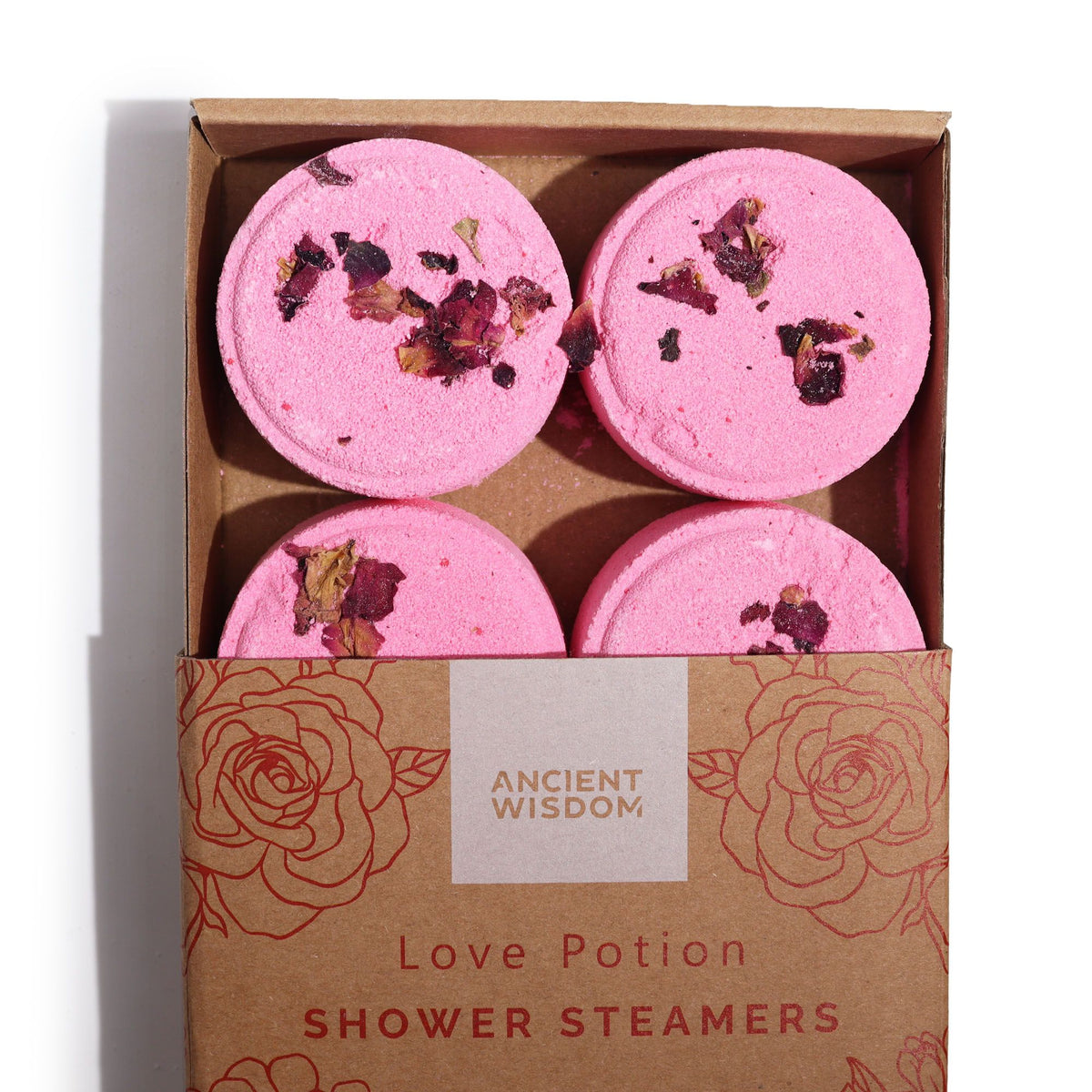 Anibe Lifestyle - 4-pack Zen Duschångare - Therapy Wellness Quartet - Love Potion (Pinky Red)