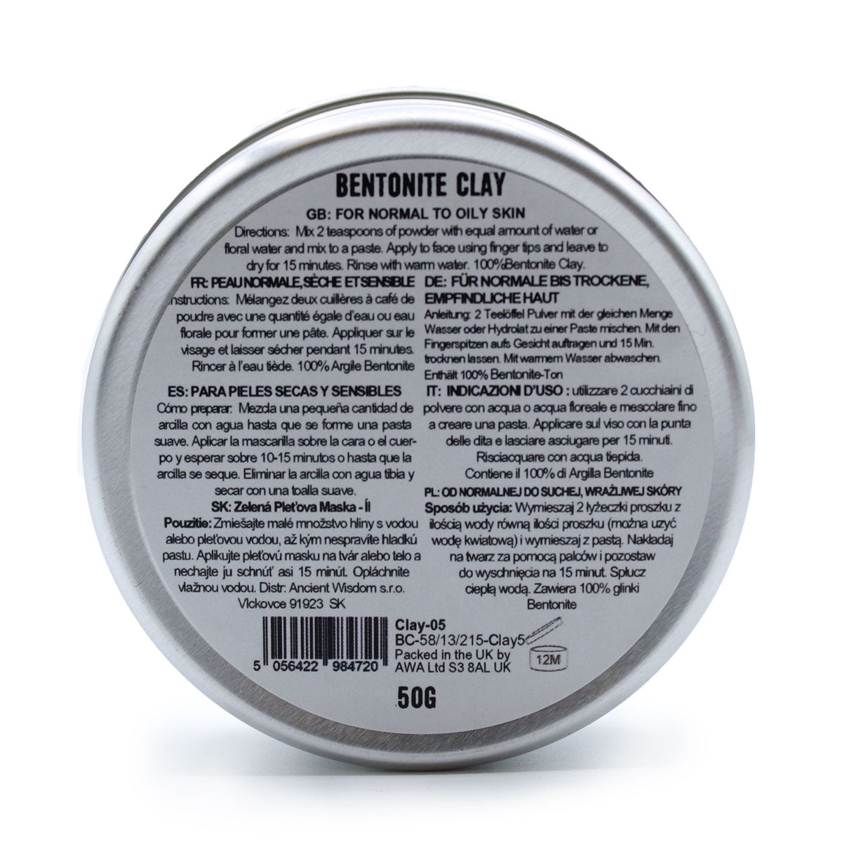 Anibe Lifestyle - Earth Lermaskpuder - Bentonite Clay