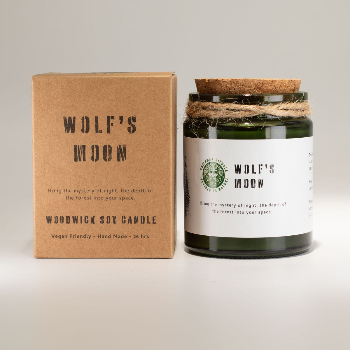 Anibe Lifestyle - Greenman Woodwick Sojavaxljus - Wolf's Moon